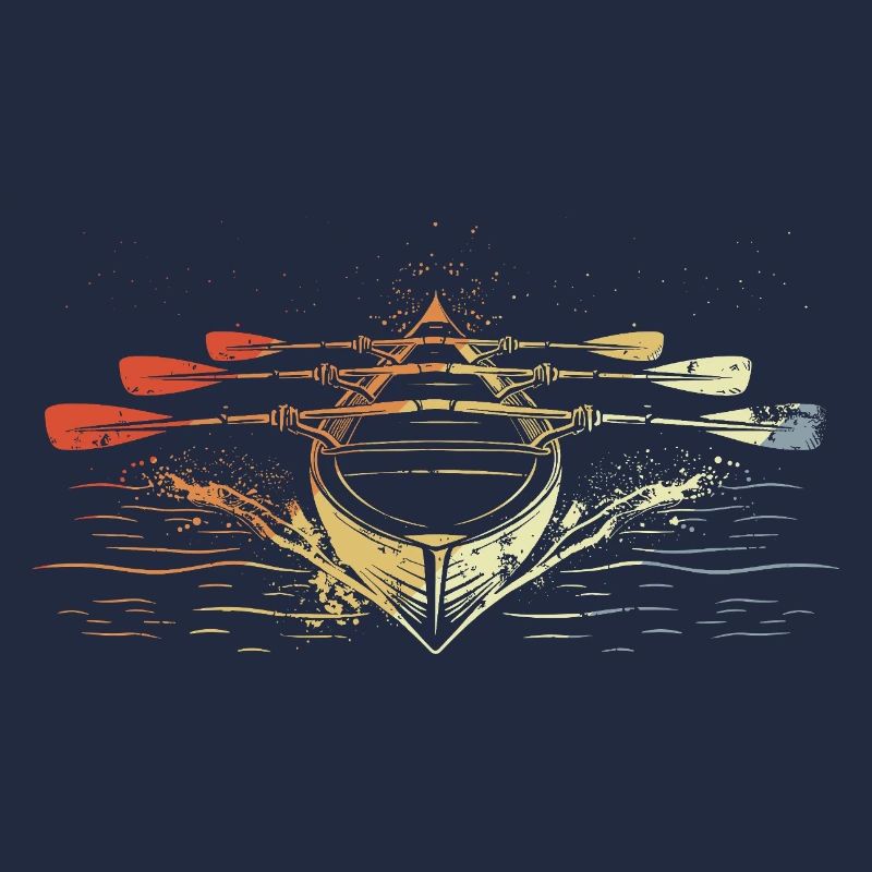 Rameur de course look vintage