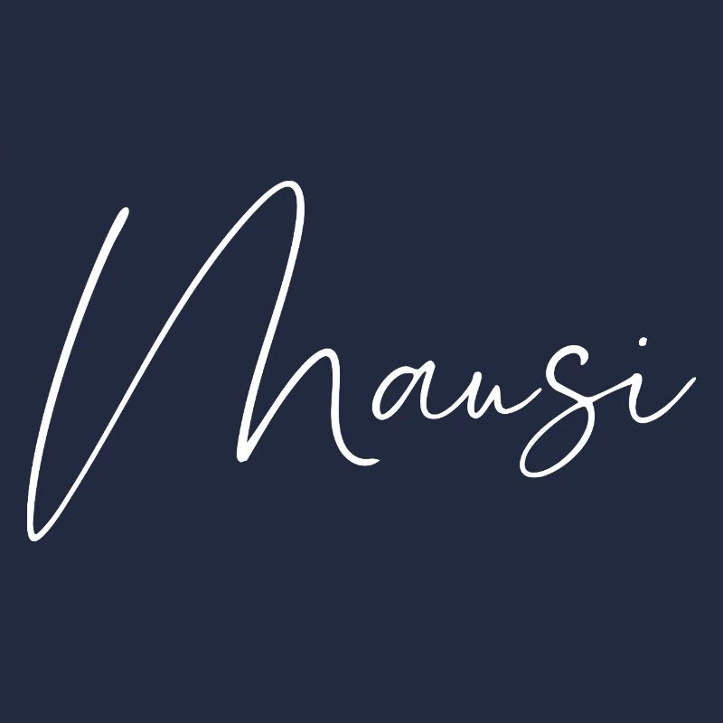 Mausi / Conception d’écriture manuscrite (Blanc)