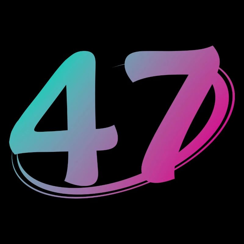 Numéro 47 multicolore