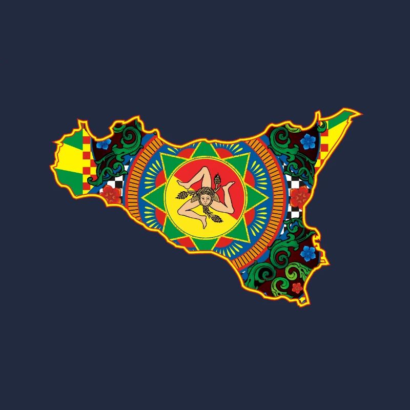 Sicily trinacria majolica