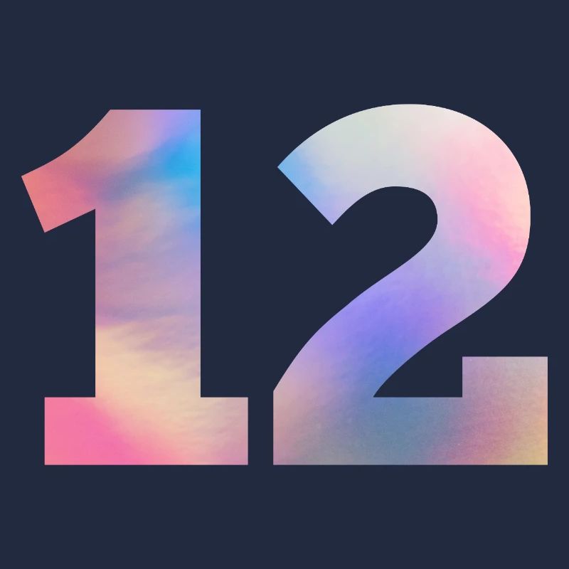 Numéro 12 coloré