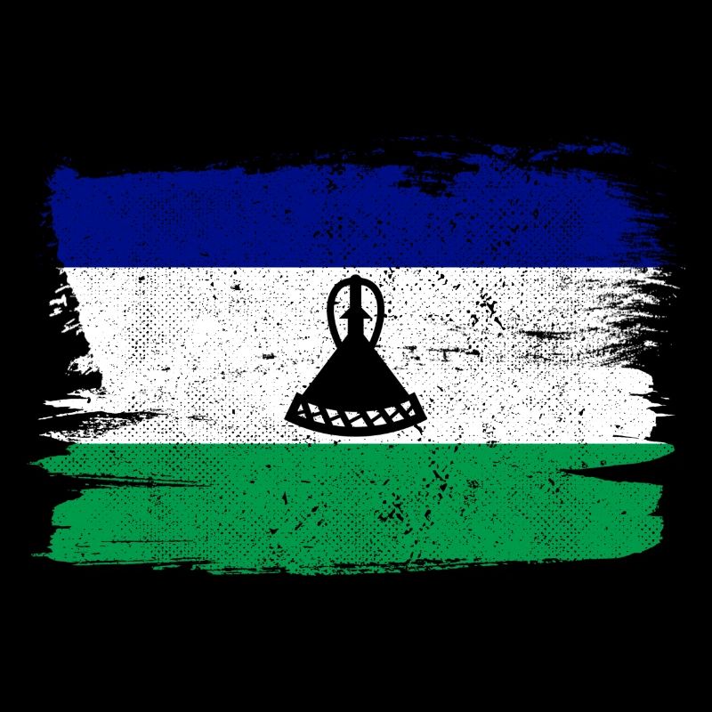 Drapeau du Lesotho Drapeau de la paix Vintage