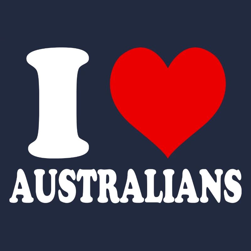 Ich liebe das Herz der Australier, lustig, witzig
