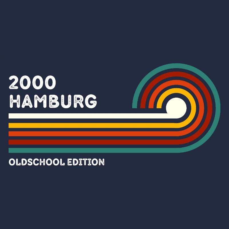 Hamburg Retro Shirt 2000 Zip Code Souvenir Zip Code