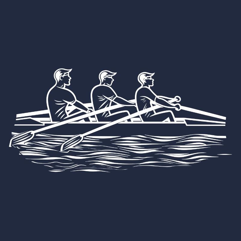 Rowing Team Line Art