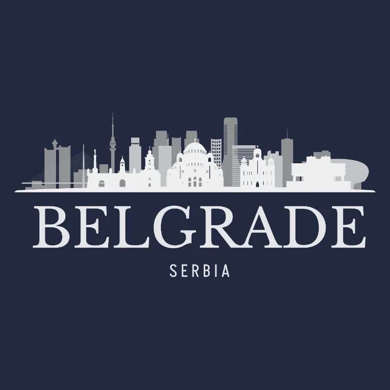 Silhouette de Belgrade, Belgrade Serbie