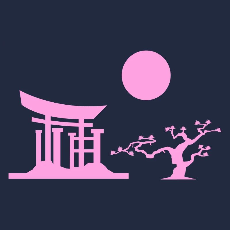 japan gate silhouette