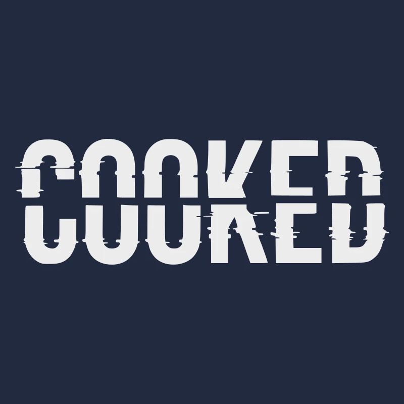 Glitch Schriftzug Cooked