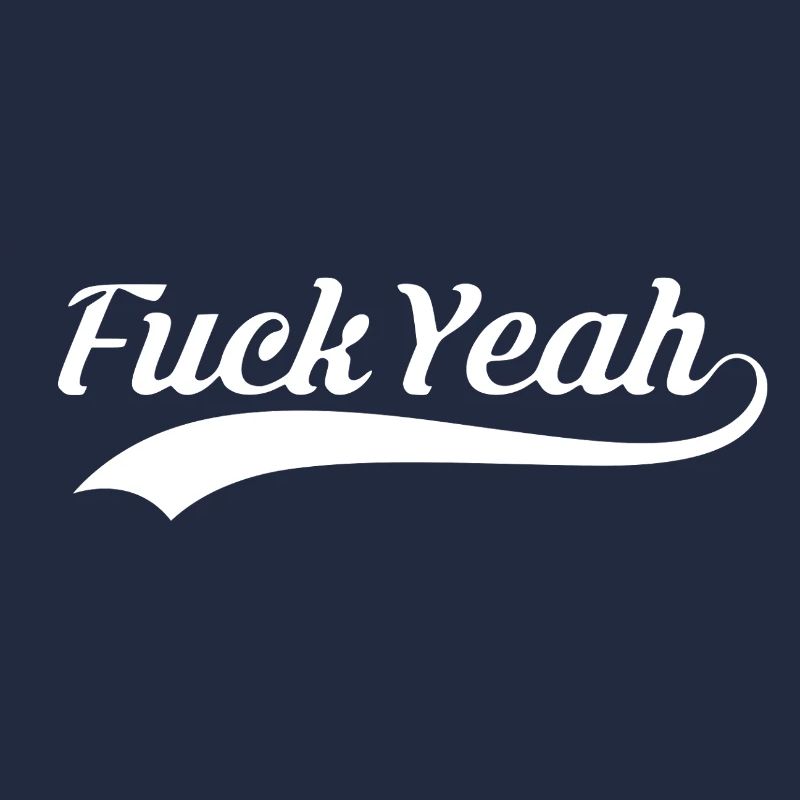 Verdammt ja, Vintage-Skript-Logo