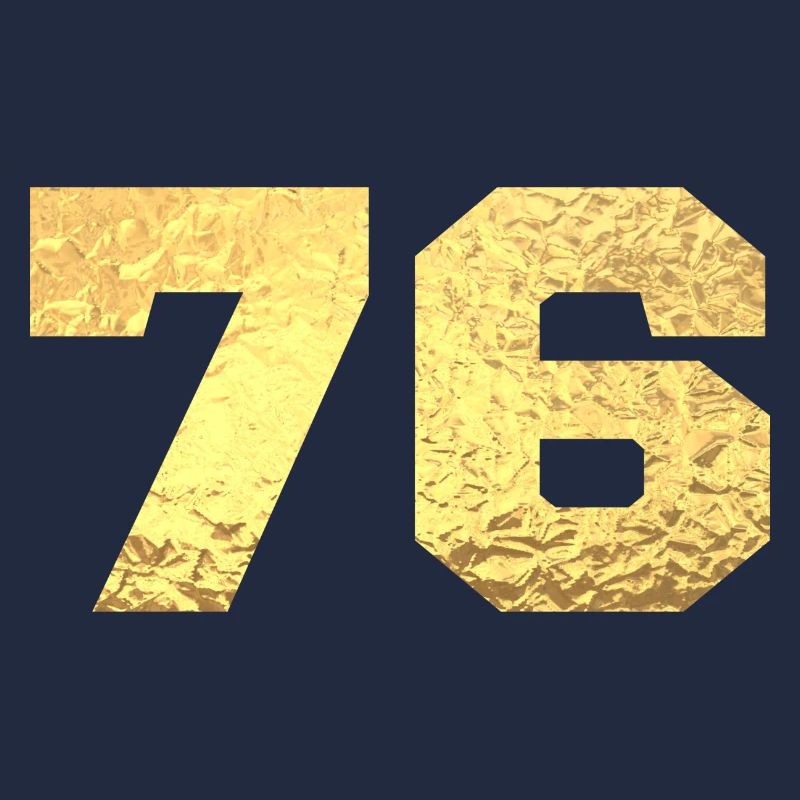 76 paillettes doré - 76e anniversaire