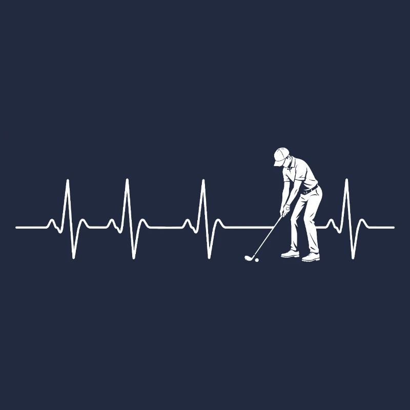 Golf Heartbeat Pulse Fairway Lover