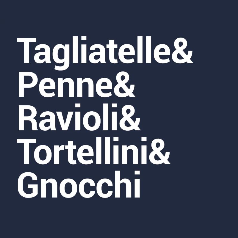 Pasta Culinary Typography Design