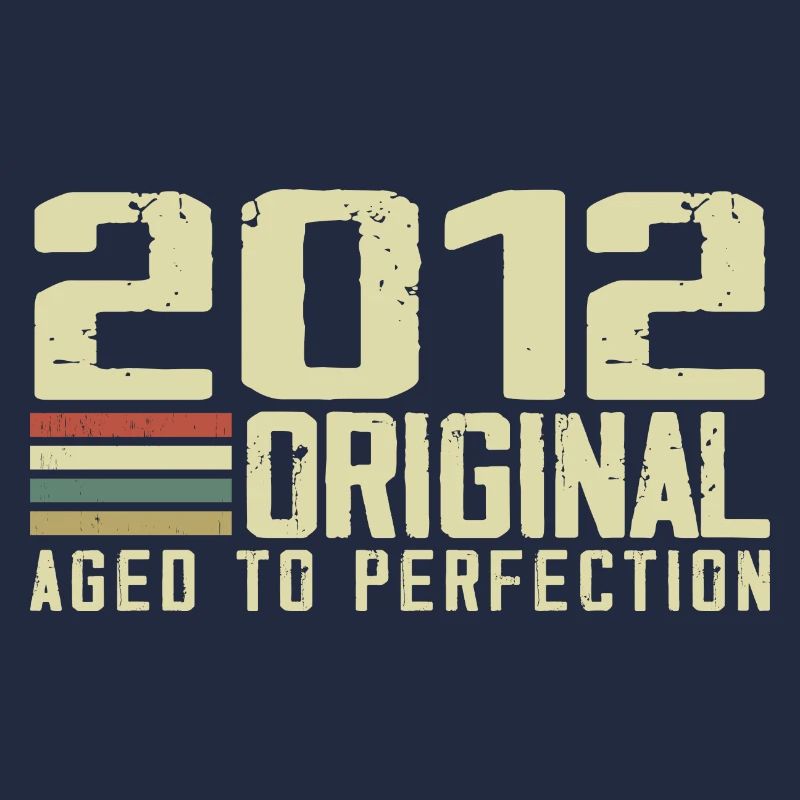 Né en 2012 - Vintage 2012 - 12e Anniversaire Rétro