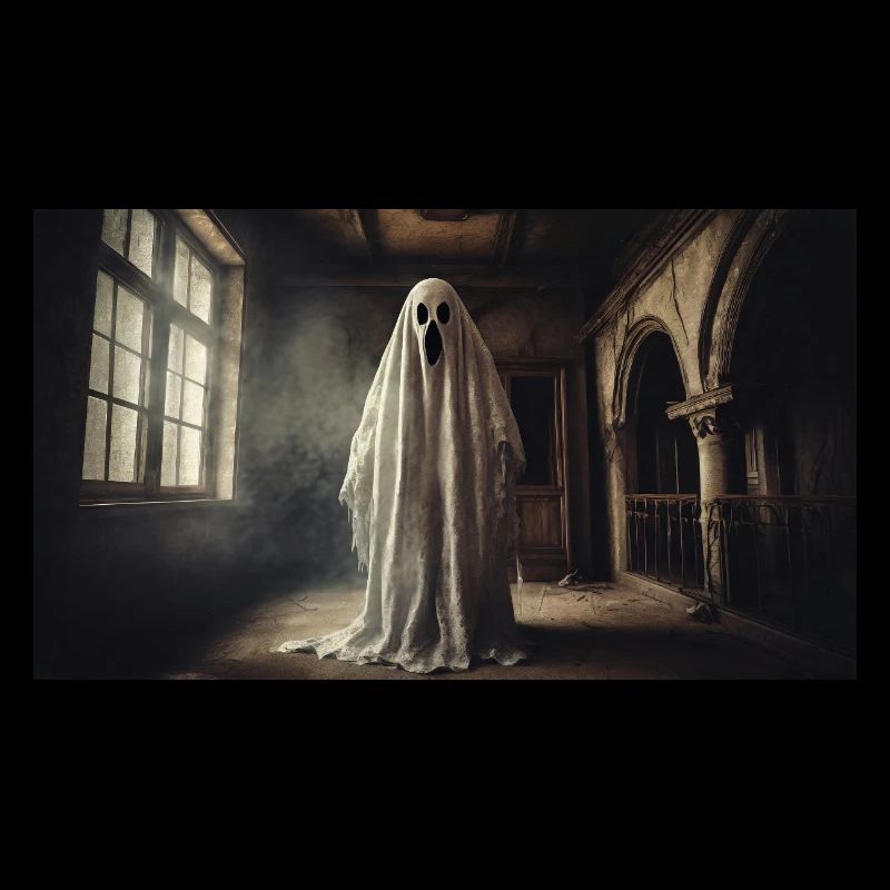 evil ghost in an old house monster dark horror