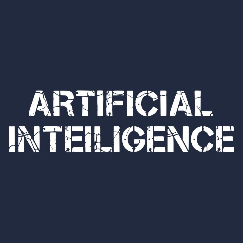 Artificial Intelligence Text Grunge Vector