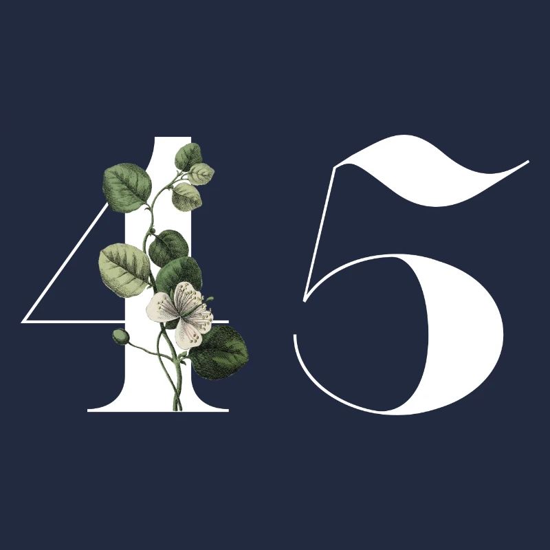 Nummer 45 Grüne Blumen - 45. Blumengeburtstag