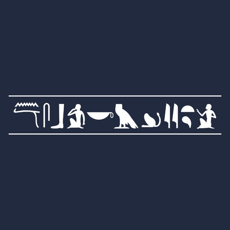 "Leck mich am Arsch" - Hieroglyphen Weiß