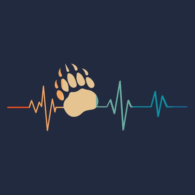 Heartbeat Retro Paws Bear
