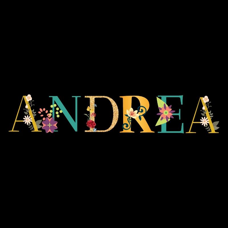 ANDREA Name mit Blumen geschmückt