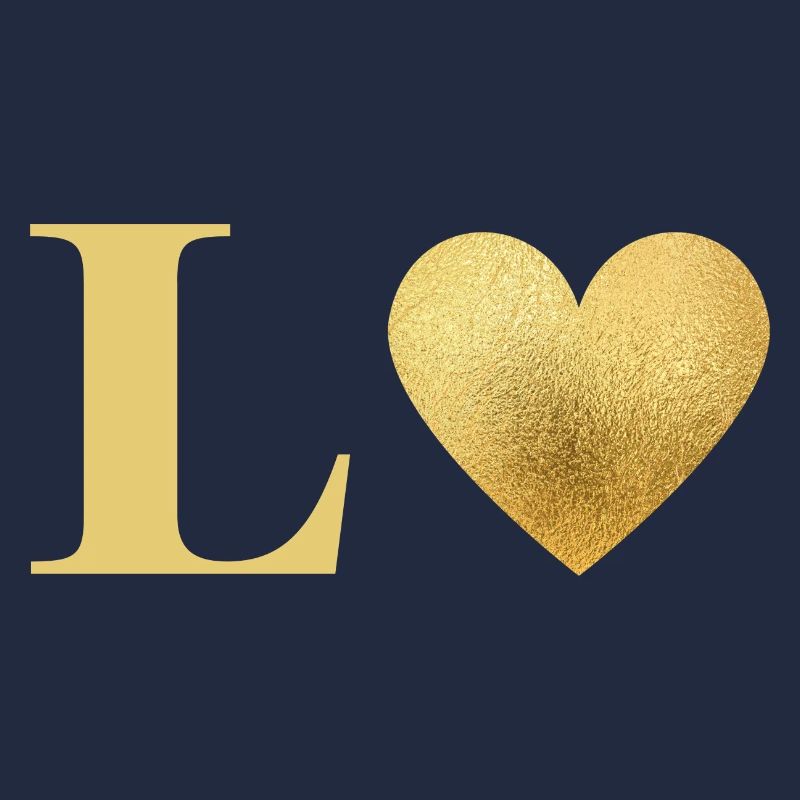 Buchstabe l Goldenes Herz