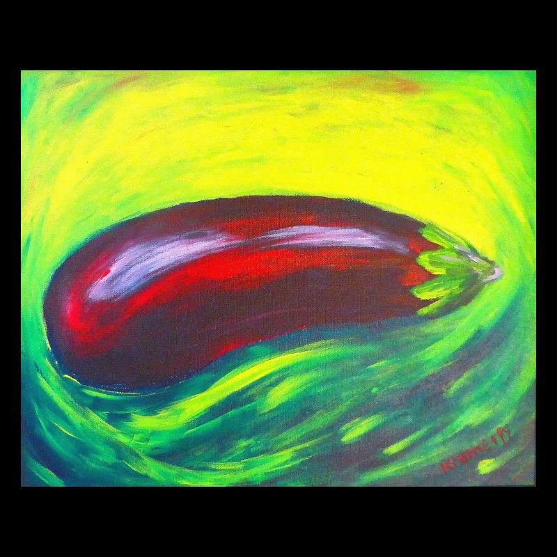 Abstrakte Auberginen Kunst