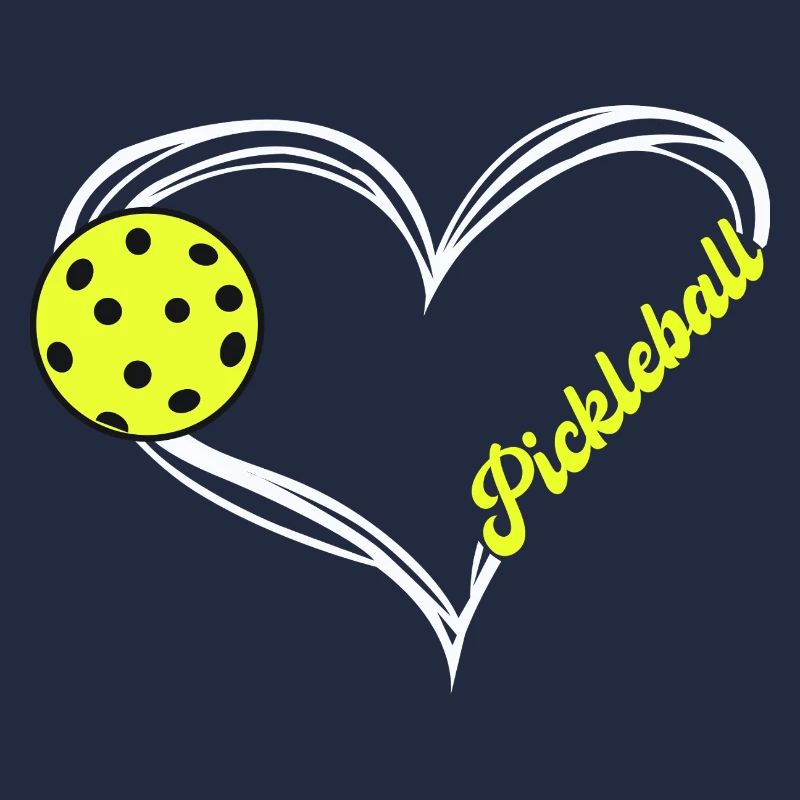 Emblème du cœur de pickleball