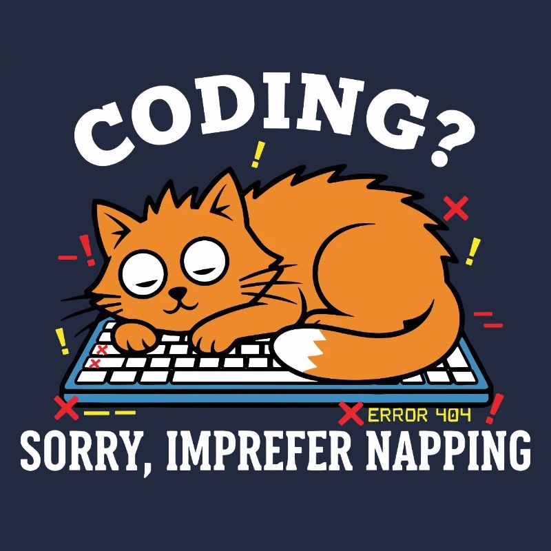 Coding? Sorry, ich schlafe lieber Lustige Katze