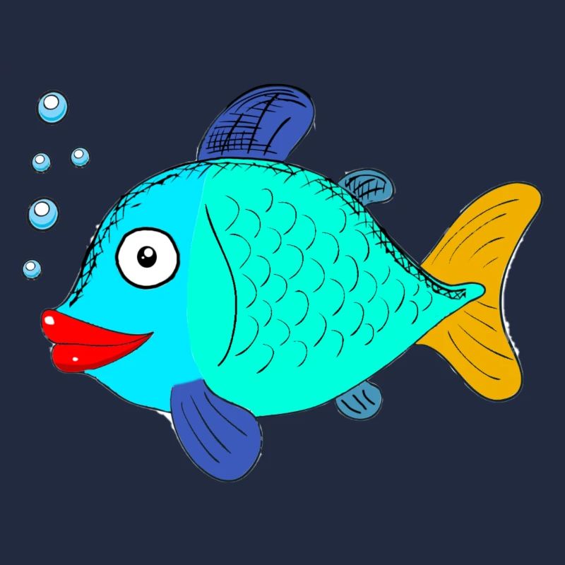 fisch mit Blubberblasen