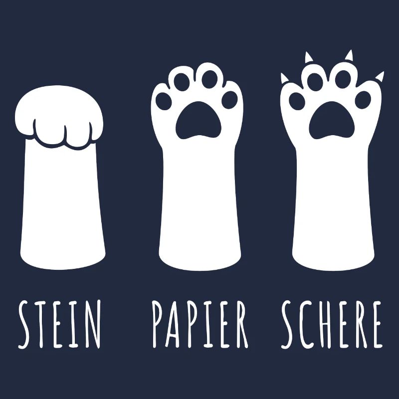 Stein Papier Schere - Katzenpfote