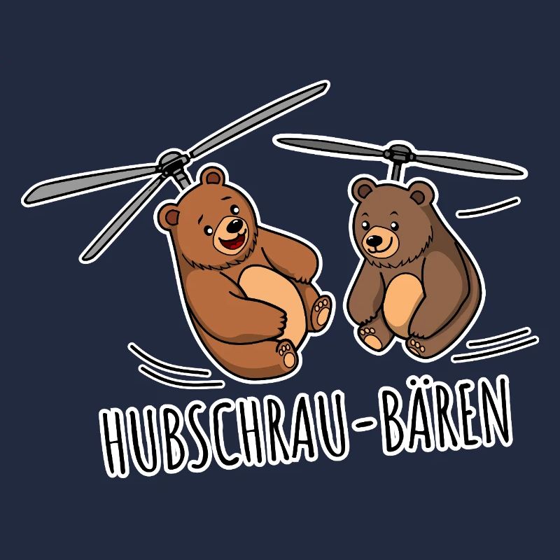 lustige fliegende Hubschrau-Bären! Bären der Lüfte