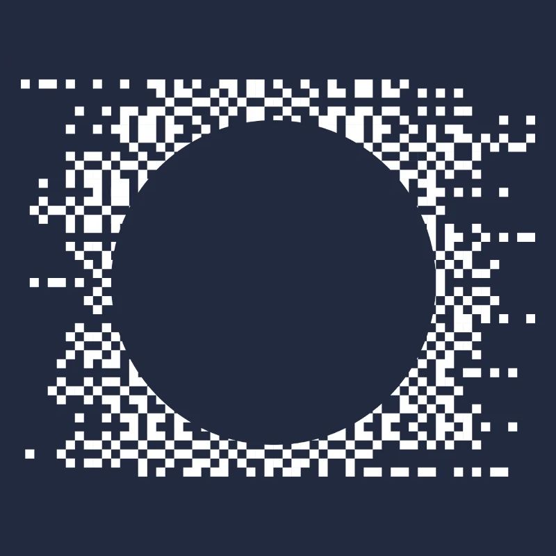 Cercle de pixels Nébuleuse abstraite