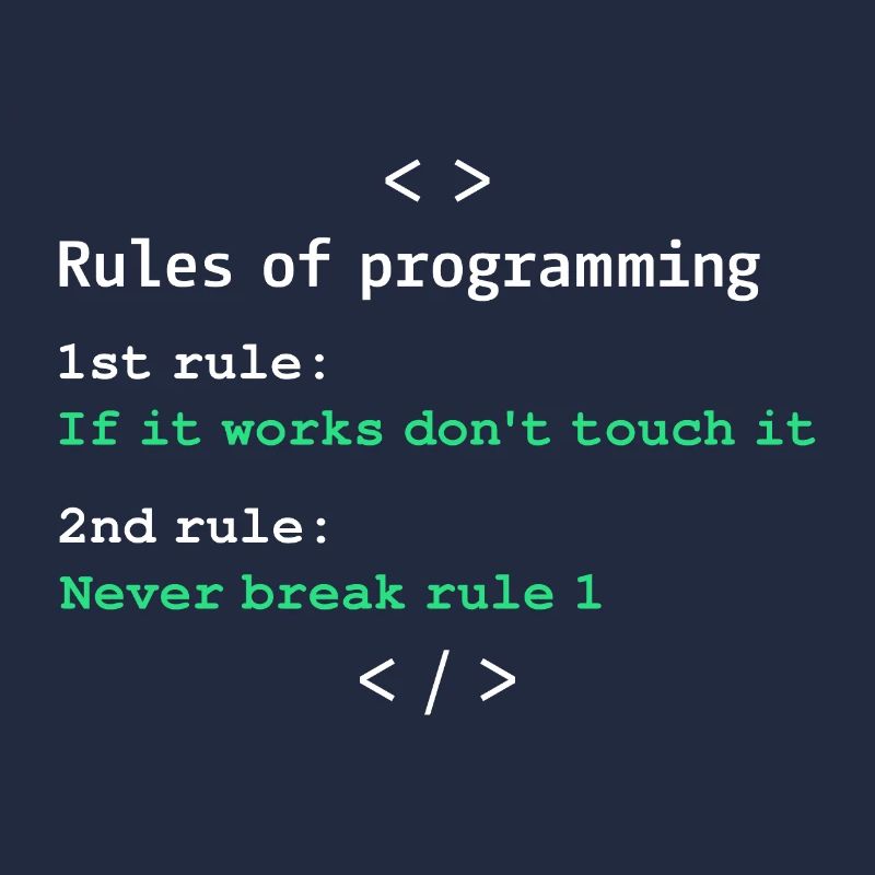 Regeln der Programmierung