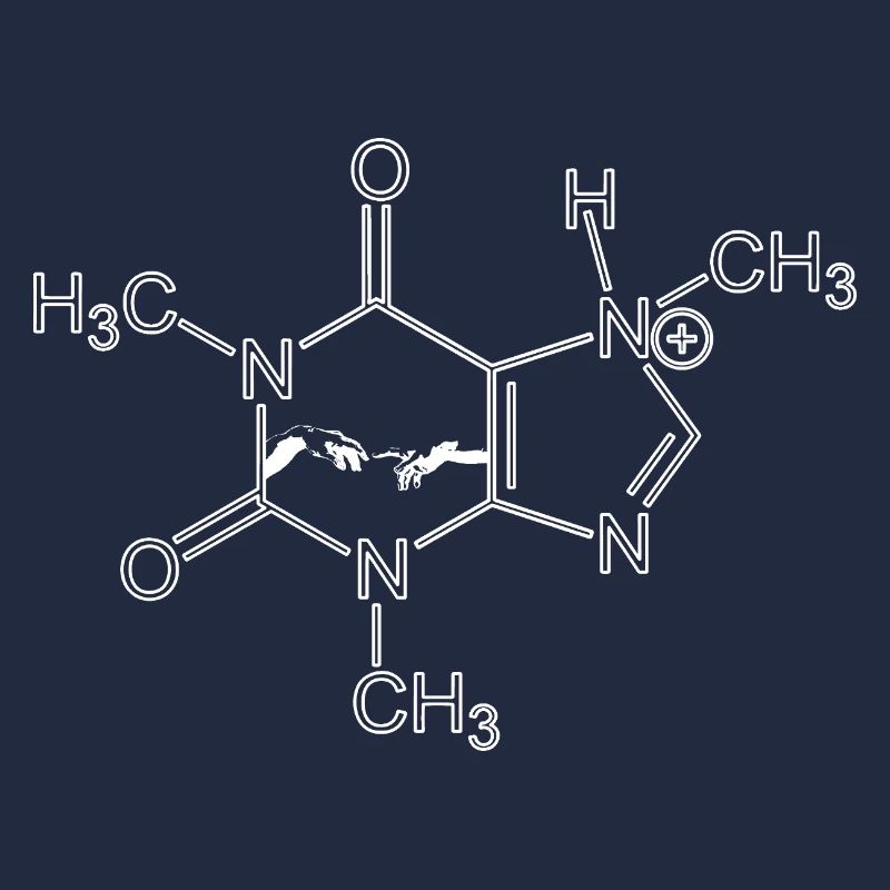 Caffeine molecule – energy to attract