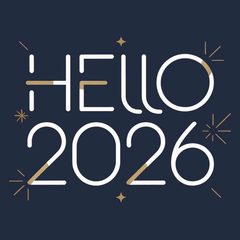Hello 2026 Neon Sign