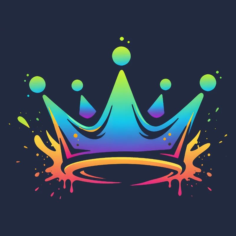 Regenbogen Kronen Splash