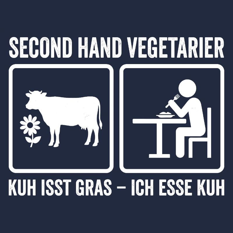 Second Hand Vegetarier – Lustiges Fleisch Design