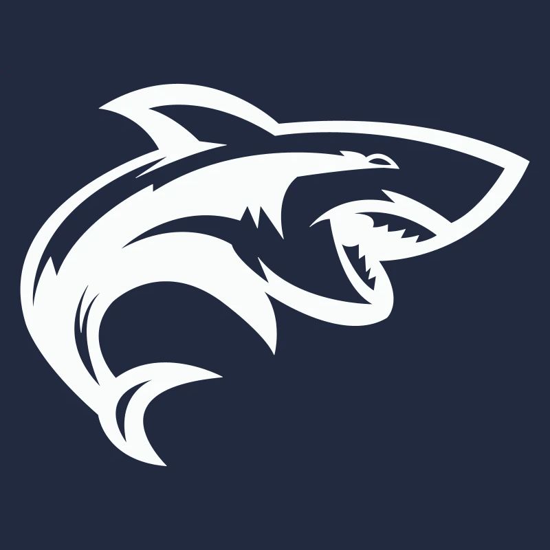 Stylized shark head