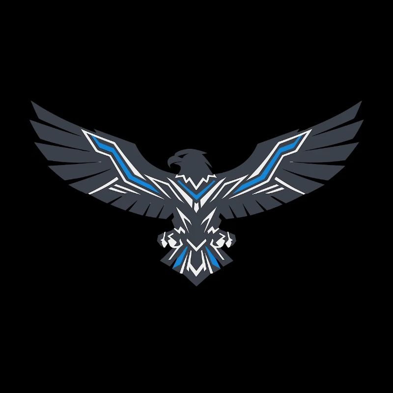 Geometrisch Adler Blau