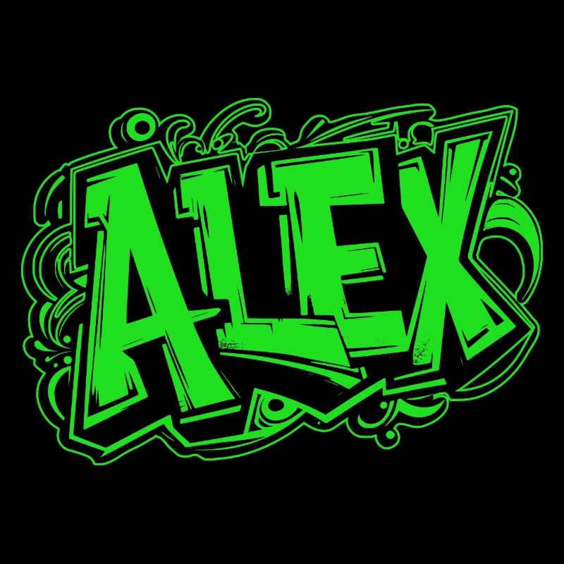 Alex Nom Graffiti Vert