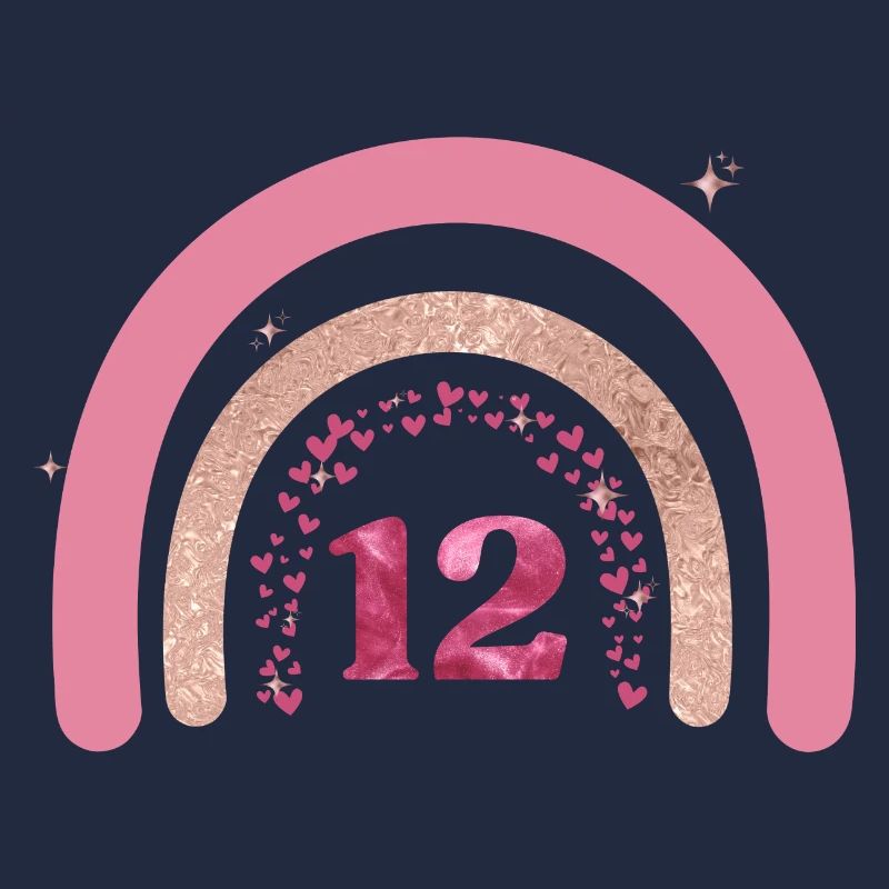 12e anniversaire rainbow rose