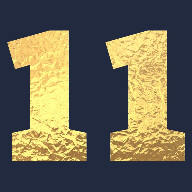 Numéro 11 paillettes doré - 11e anniversaire