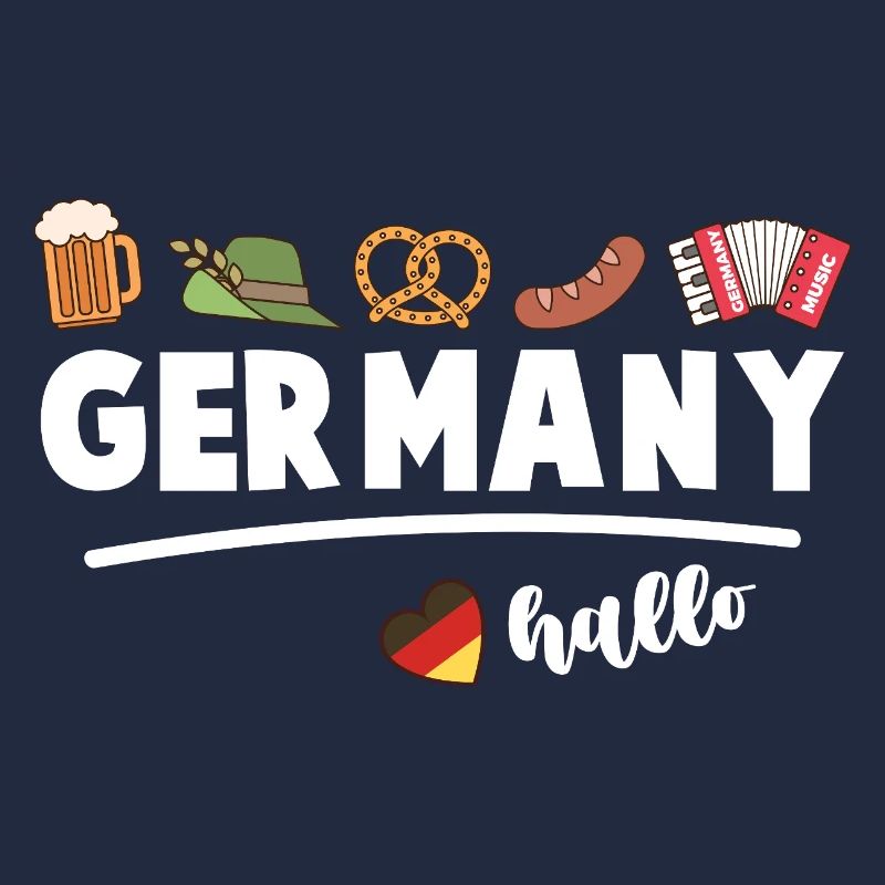 Deutschland Flagge Bier Brezel Würstchen Germany