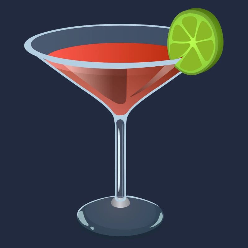 Roter Cocktail mit Limette