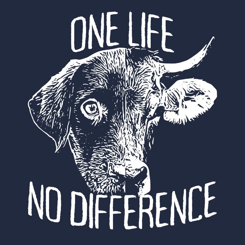 One Life No Difference Vegan Vegetarier Tierschutz