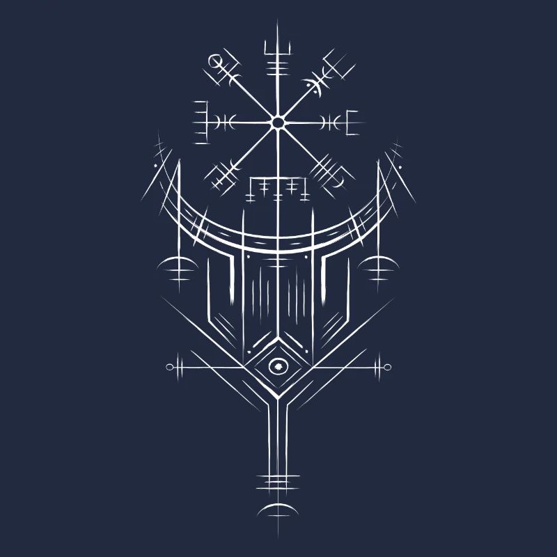 Vegvisir Runes Compass - Germanic Celts Vikings