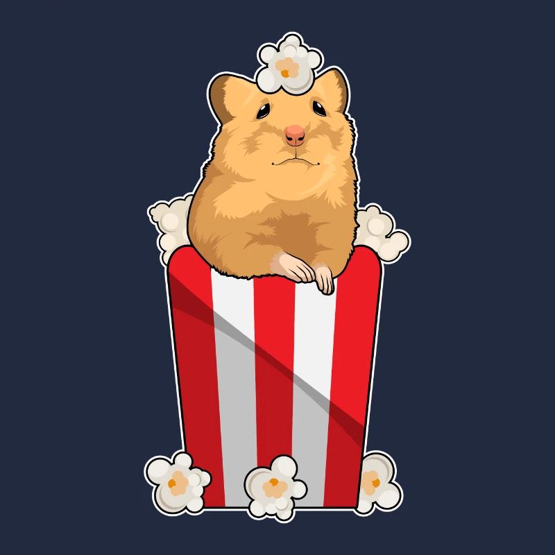 Hamster au pop-corn