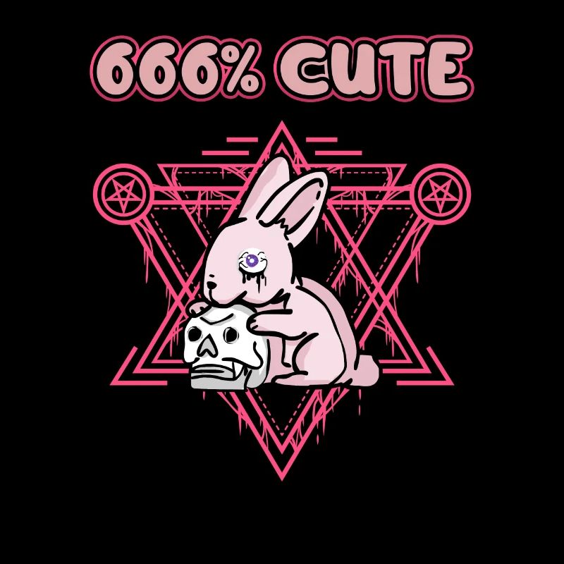 666% Mignon kawaii Satanic Goth