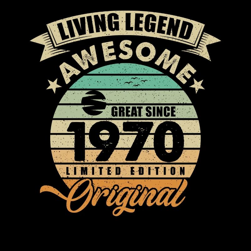 1970 Anniversaire Rétro Orginal