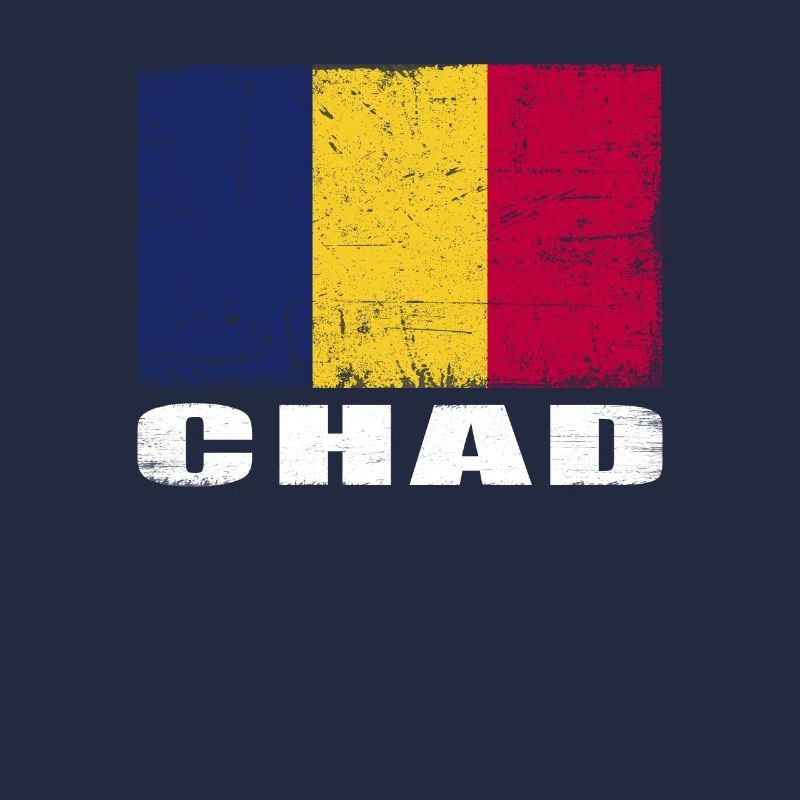 Drapeau du Tchad Grunge Drapeau du Tchad