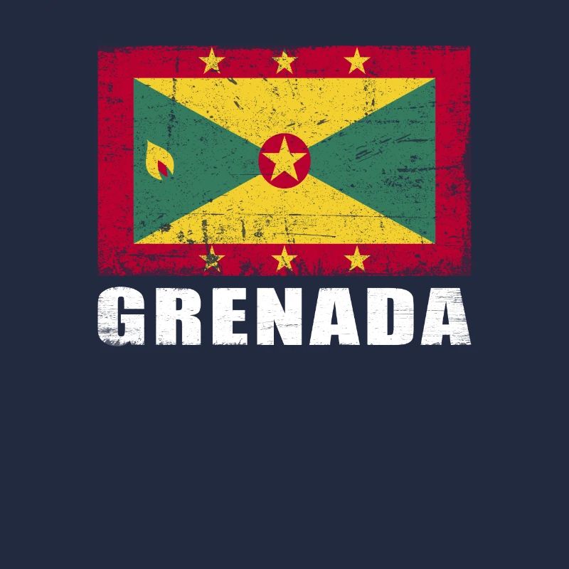Drapeau de la Grenade Grunge Drapeau de la Grenade